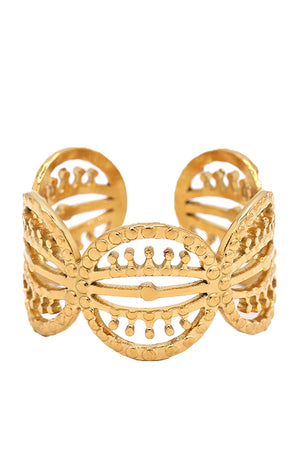Bague ajustable Sophie - Acier inoxydable - Doré