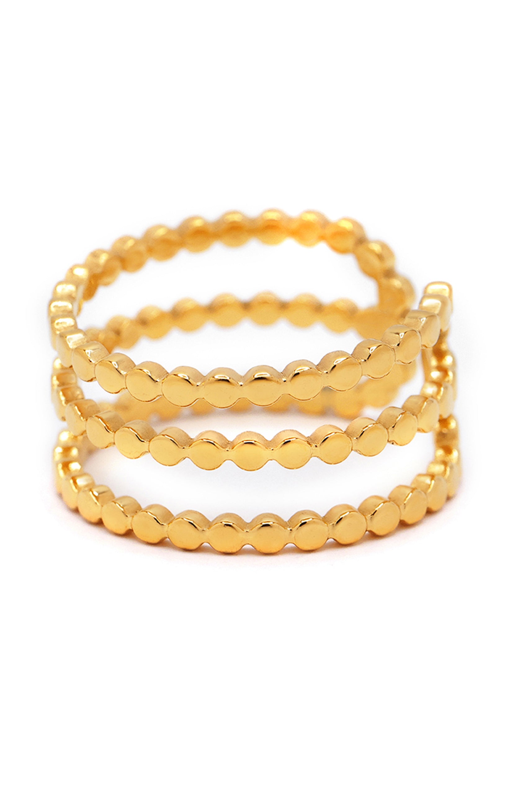 Bague ajustable Yolaine - Acier inoxydable - Doré
