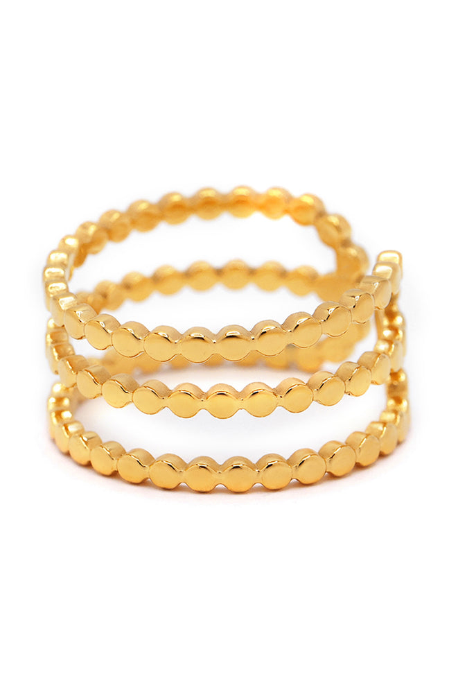 Bague ajustable Yolaine - Acier inoxydable - Doré