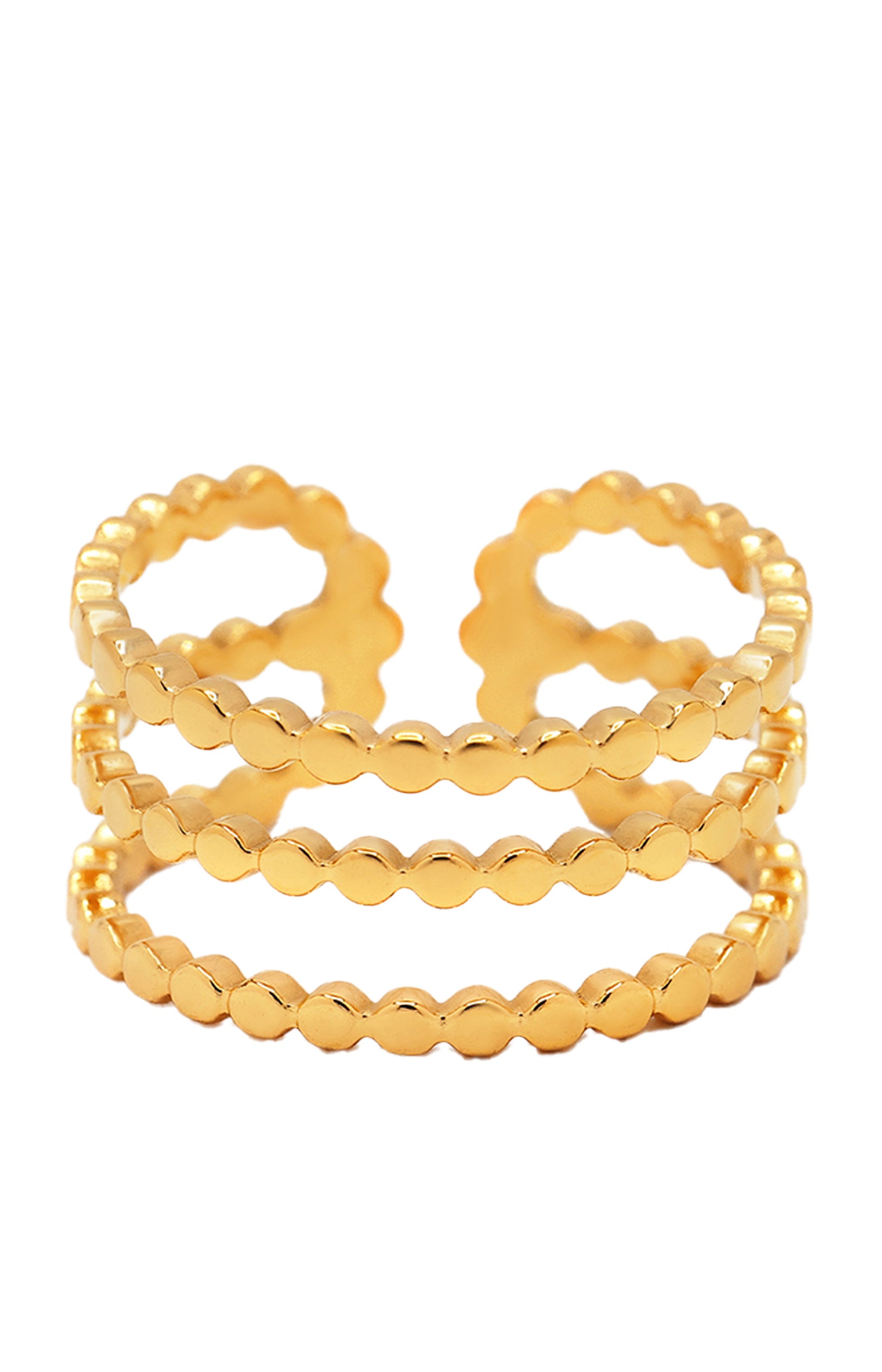 Bague ajustable Yolaine - Acier inoxydable - Doré