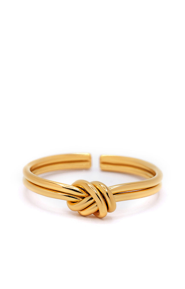 Bague ajustable Yasmine - Acier inoxydable - Doré