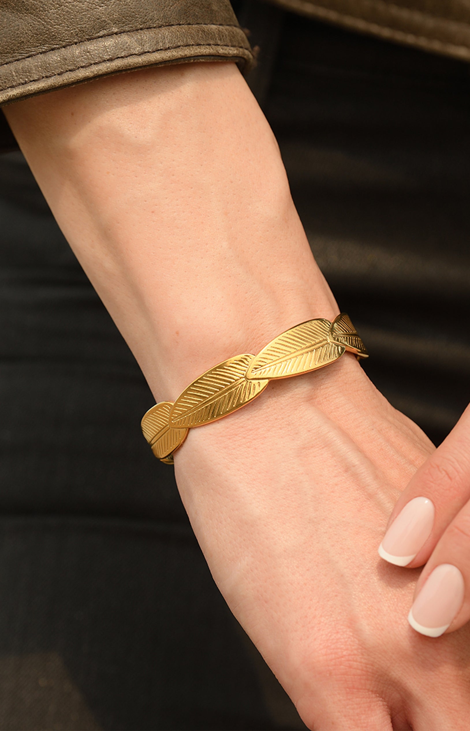 Jonc Hind - Acier inoxydable - Doré