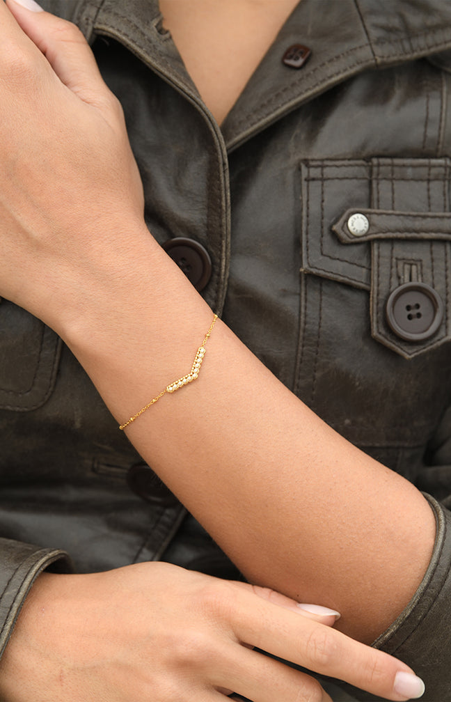 Bracelet Sandra - Acier inoxydable - Doré