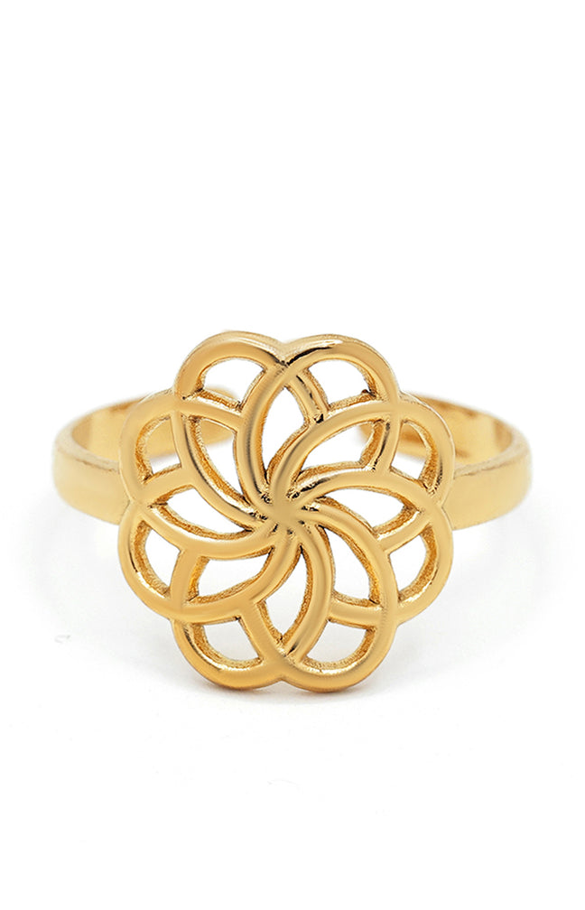 Bague ajustable Vanessa - Acier inoxydable - Doré