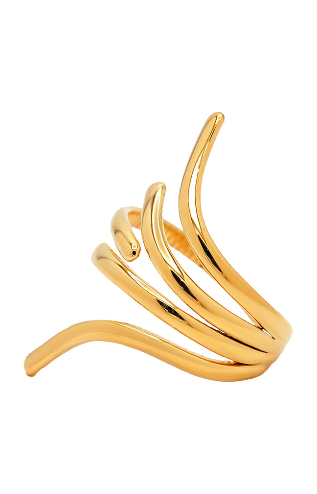 Bague Morgane - Acier inoxydable - Doré