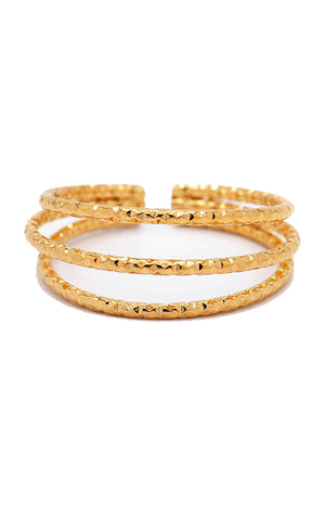 Bague Ajustable Viviane - Acier inoxydable - Doré