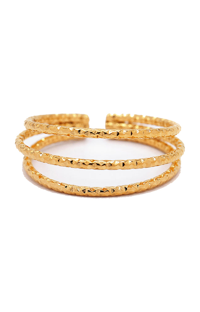 Bague Ajustable Viviane - Acier inoxydable - Doré