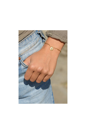 Bracelet Delphine - Acier inoxydable - Doré