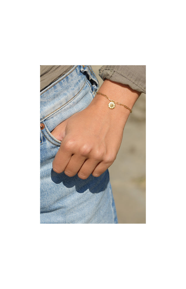 Bracelet Delphine - Acier inoxydable - Doré