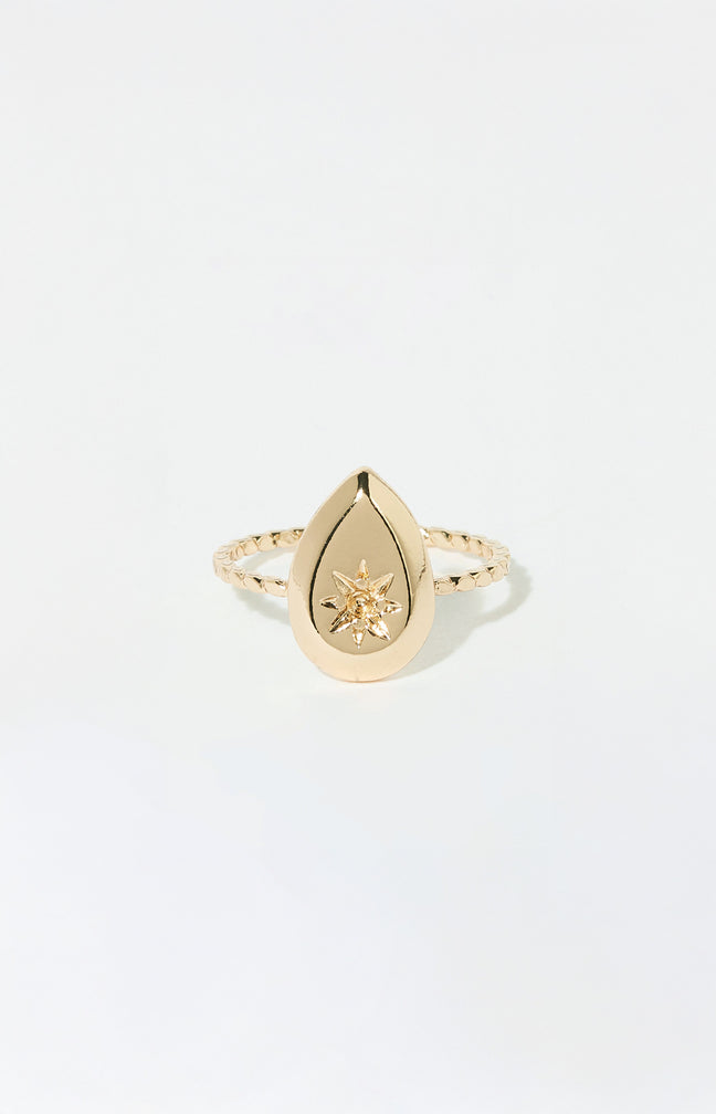 Bague Ajustable Amalia - Acier inoxydable - Doré