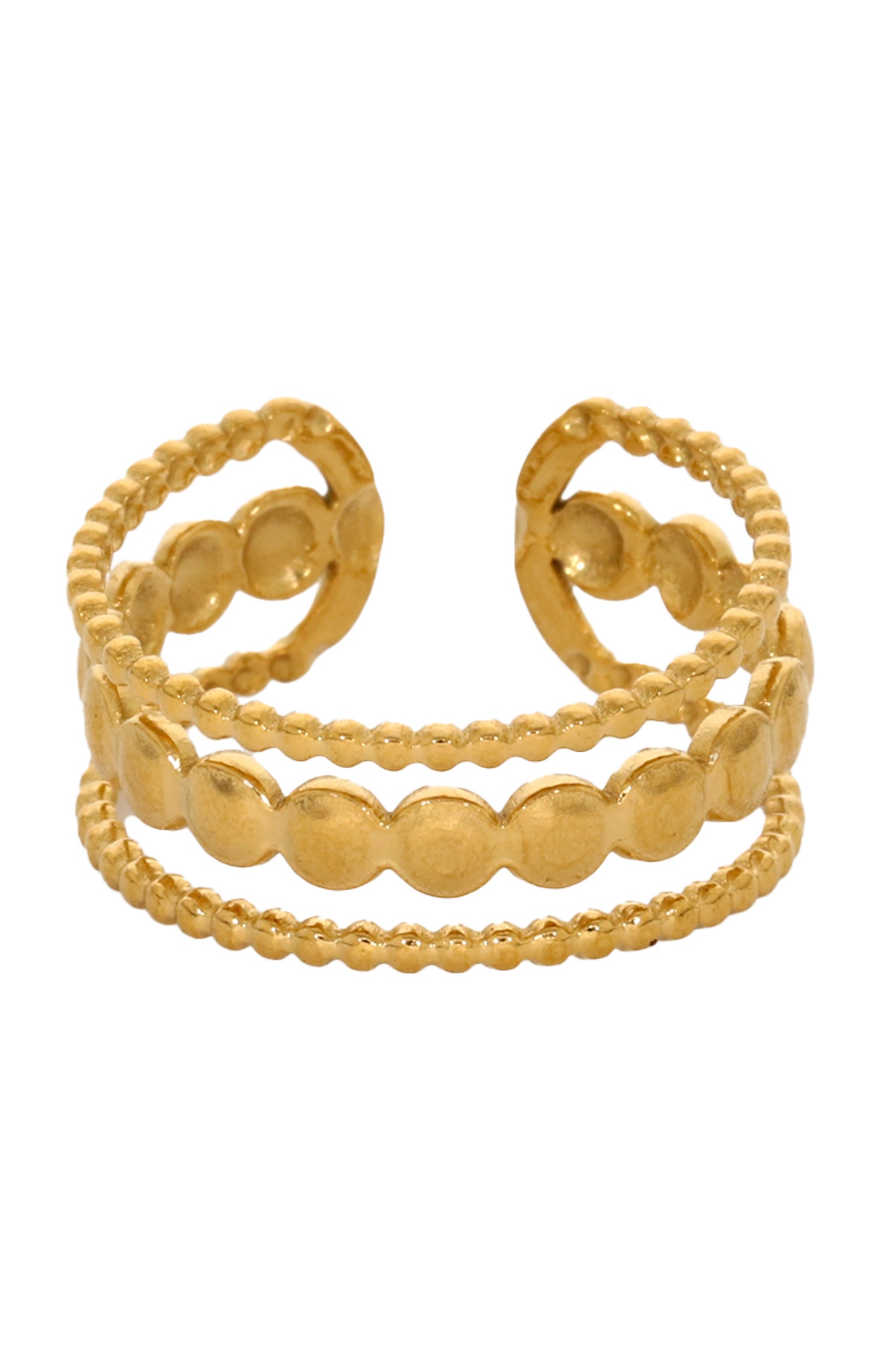 Bague Ajustable Graziella - Acier inoxydable - Doré