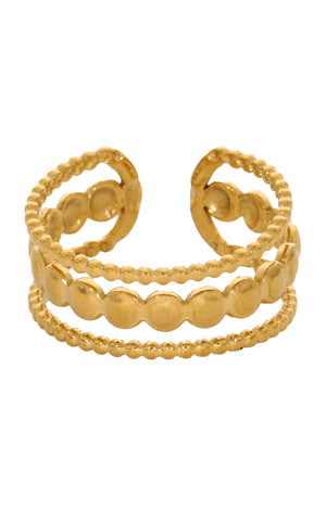 Bague Ajustable Graziella - Acier inoxydable - Doré