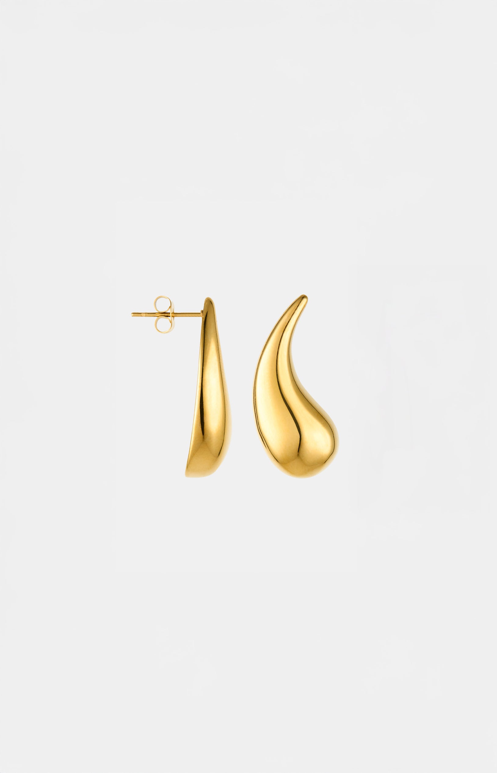 Boucles d'Oreilles Mireille - Acier inoxydable - Doré