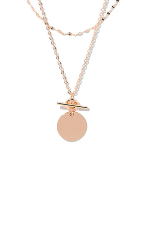 Collier Double Chaine Annabelle - Acier inoxydable - Doré