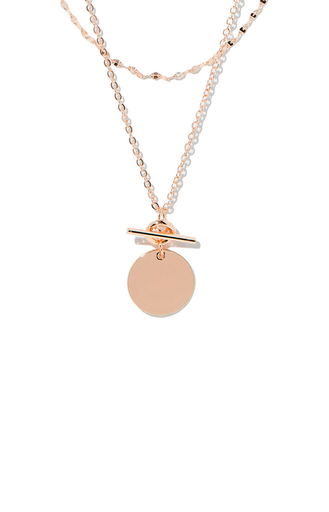 Collier Double Chaine Annabelle - Acier inoxydable - Doré