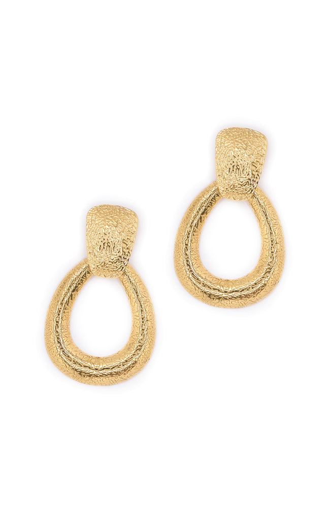 Boucles d'Oreilles Clothilde - Acier inoxydable - Doré