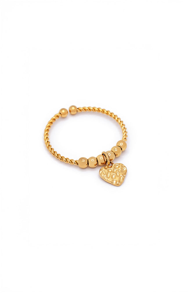 Bague Léonie - Acier inoxydable - Doré