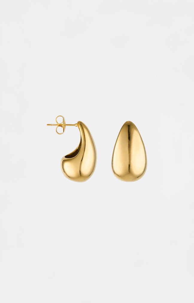 Boucles d'Oreilles Laura - Acier inoxydable - Doré