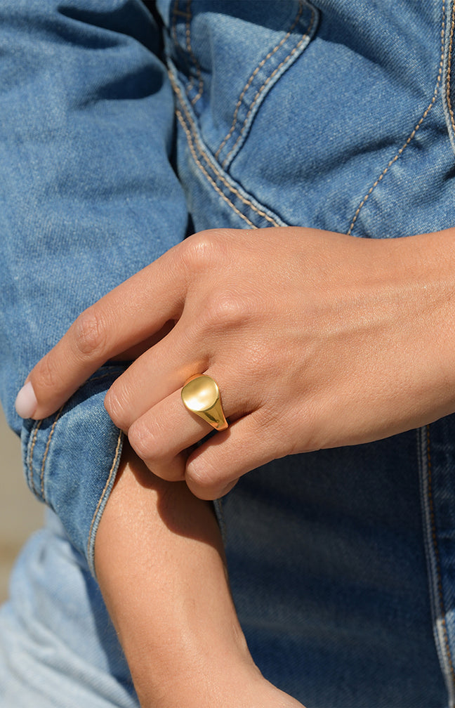 Bague Ajustable Suzette - Acier inoxydable - Doré