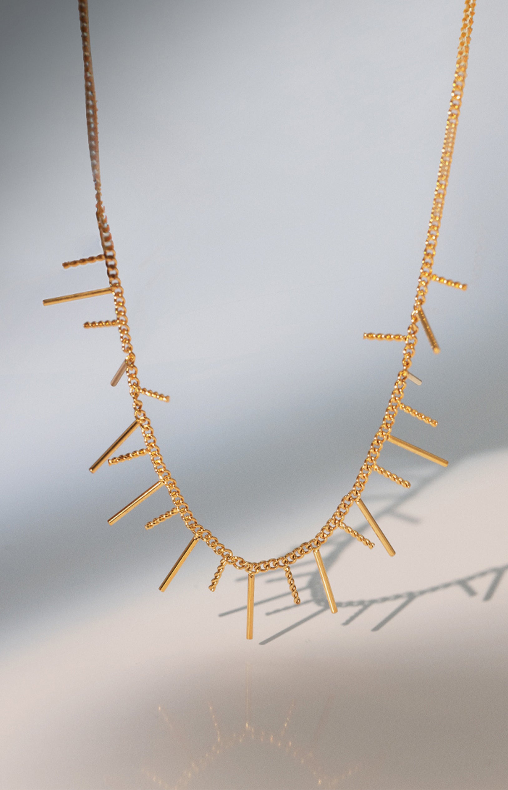 Collier Jade - Acier inoxydable - Doré