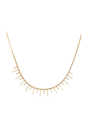 Collier Jade - Acier inoxydable - Doré
