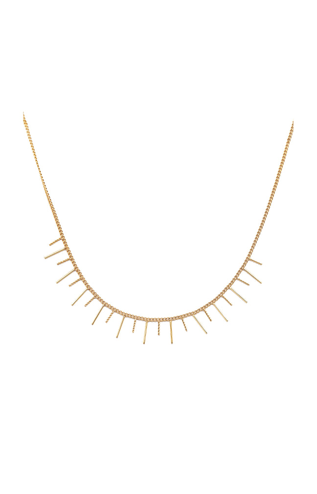 Collier Jade - Acier inoxydable - Doré