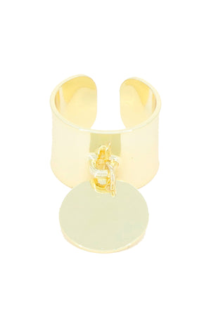 Bague Ajustable Aïcha - Acier inoxydable - Doré