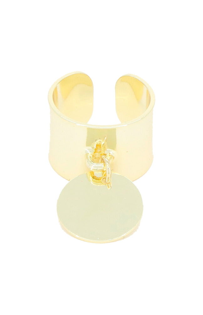 Bague Ajustable Aïcha - Acier inoxydable - Doré