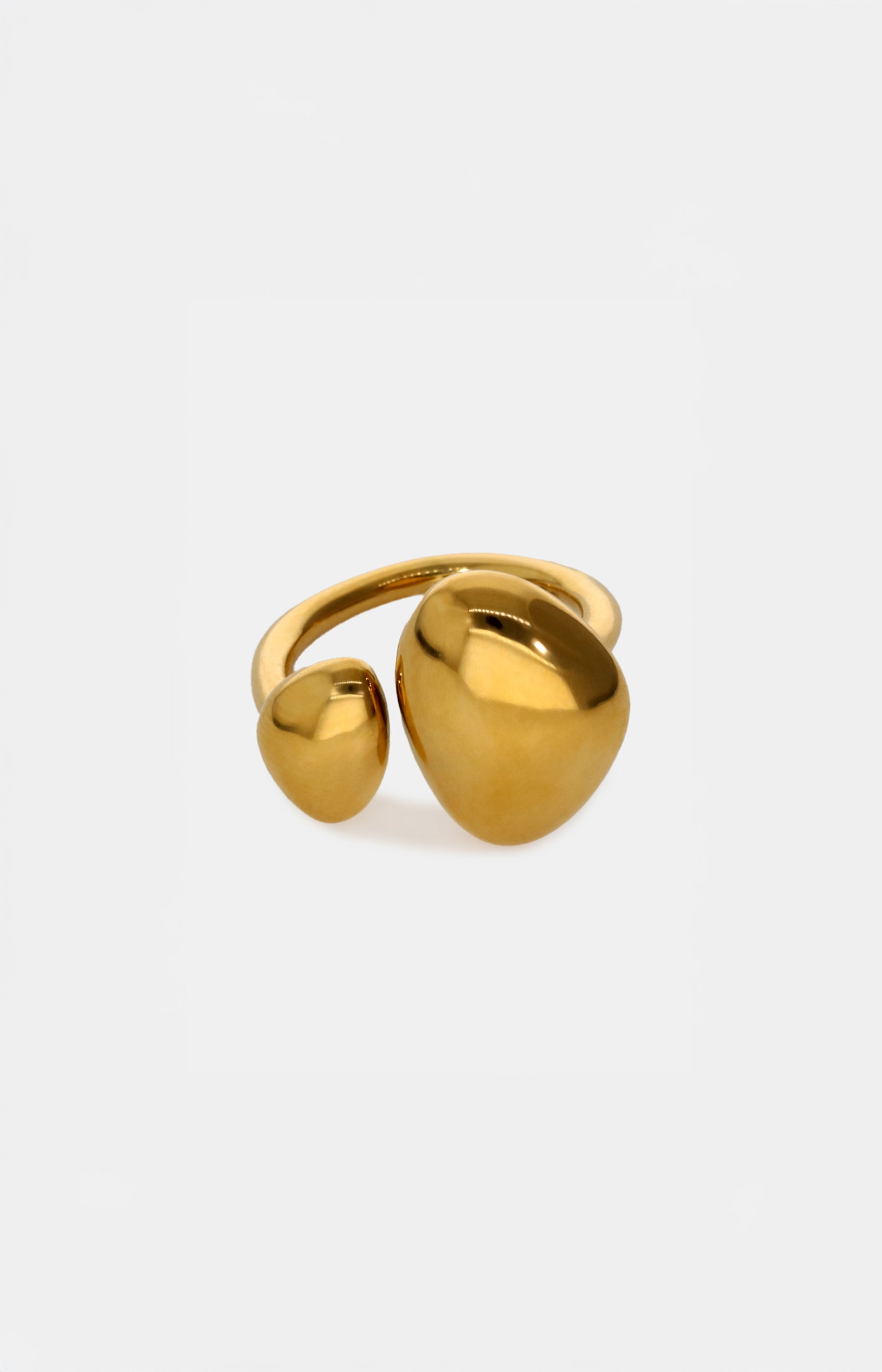Bague Ajustable Helene - Acier inoxydable - Doré