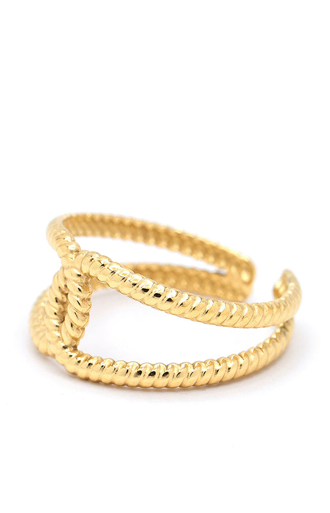 Bague Ajustable Tatiana - Acier inoxydable - Doré