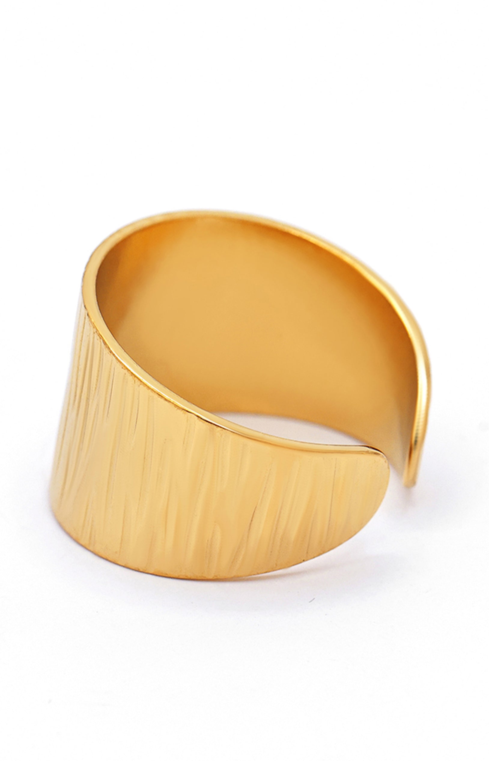 Bague ajustable Soraya - Acier inoxydable - Doré