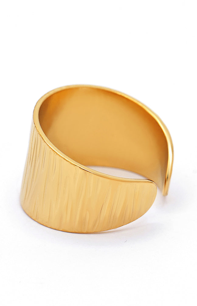 Bague ajustable Soraya - Acier inoxydable - Doré