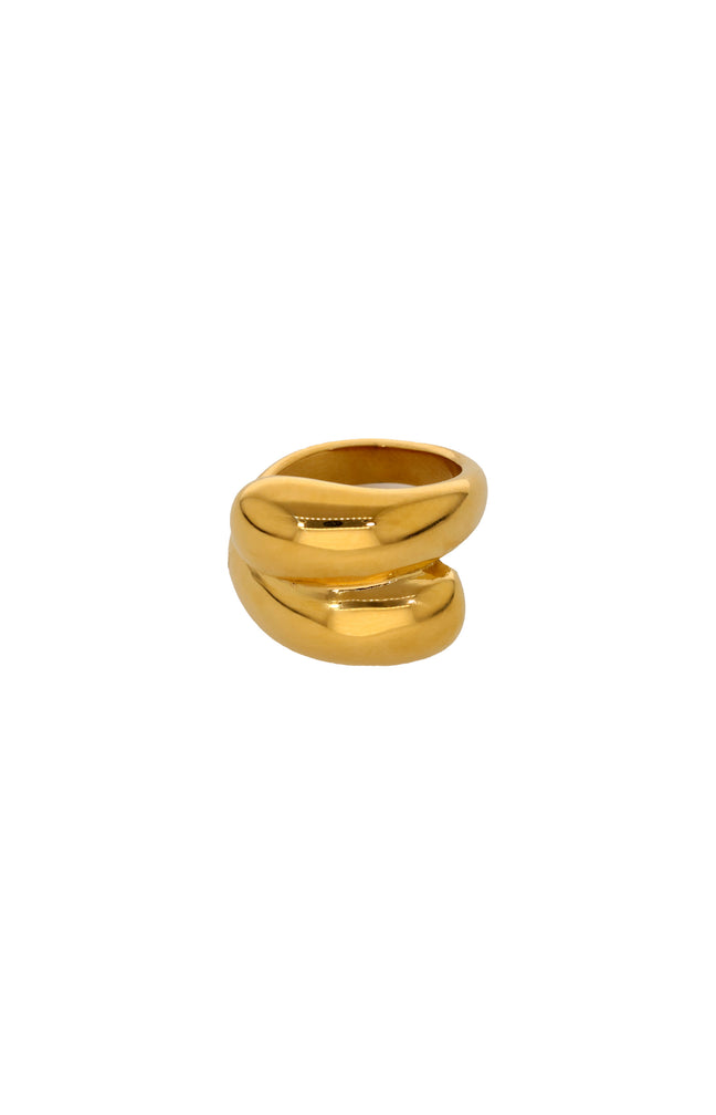 Bague Gloria - Acier inoxydable - Doré