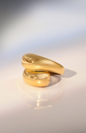 Bague Gloria - Acier inoxydable - Doré