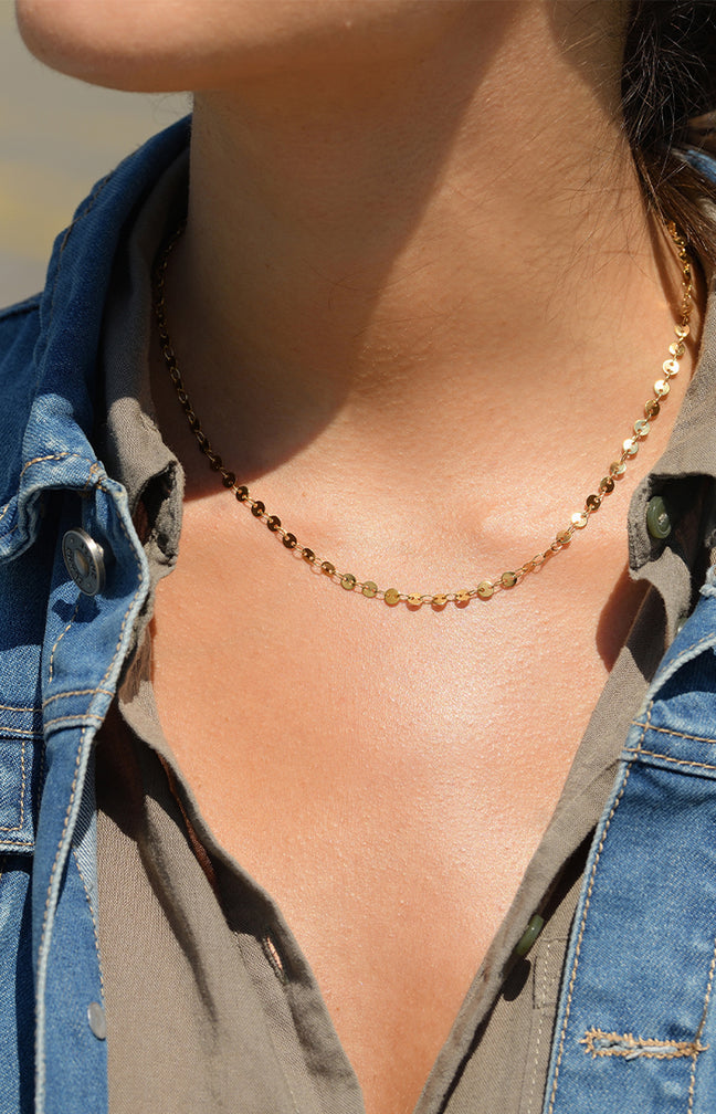 Collier Bérénice - Acier inoxydable - Doré