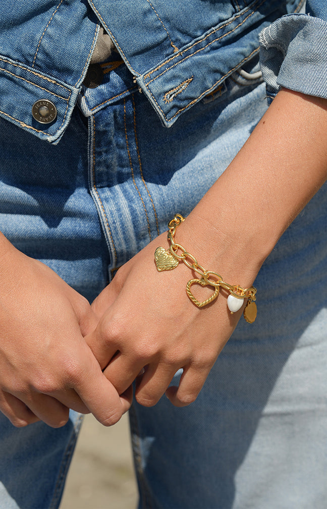 Bracelet Haby - Acier inoxydable - Doré