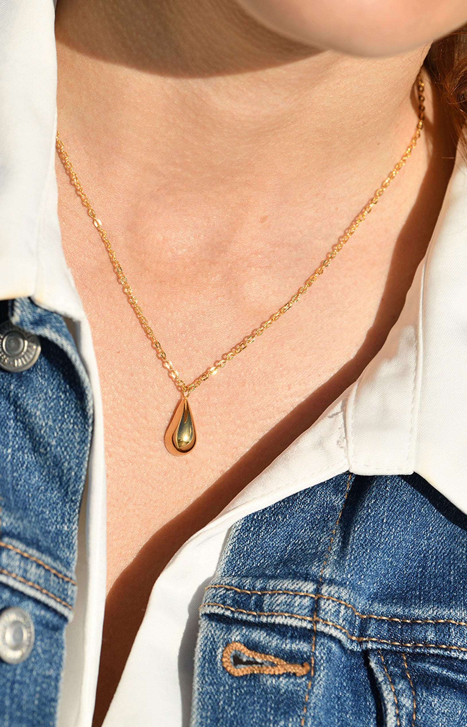 Collier Julienne - Acier inoxydable - Doré