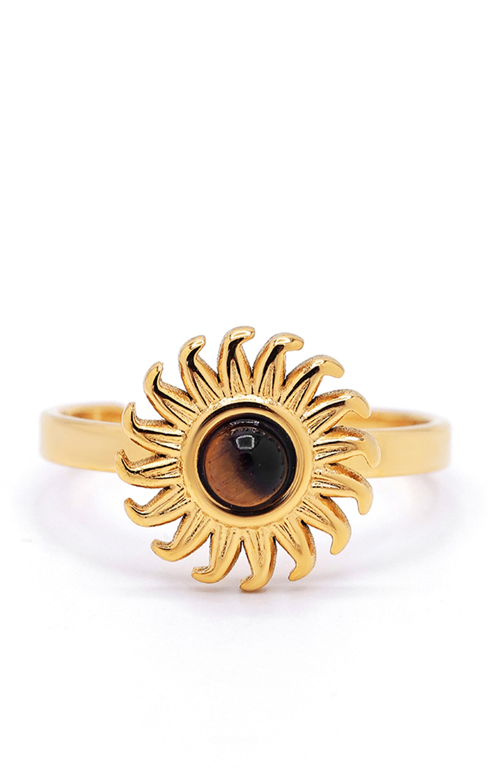 Bague ajustable Vera - Acier inoxydable - Doré