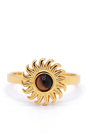 Bague ajustable Vera - Acier inoxydable - Doré