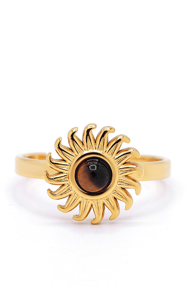 Bague ajustable Vera - Acier inoxydable - Doré