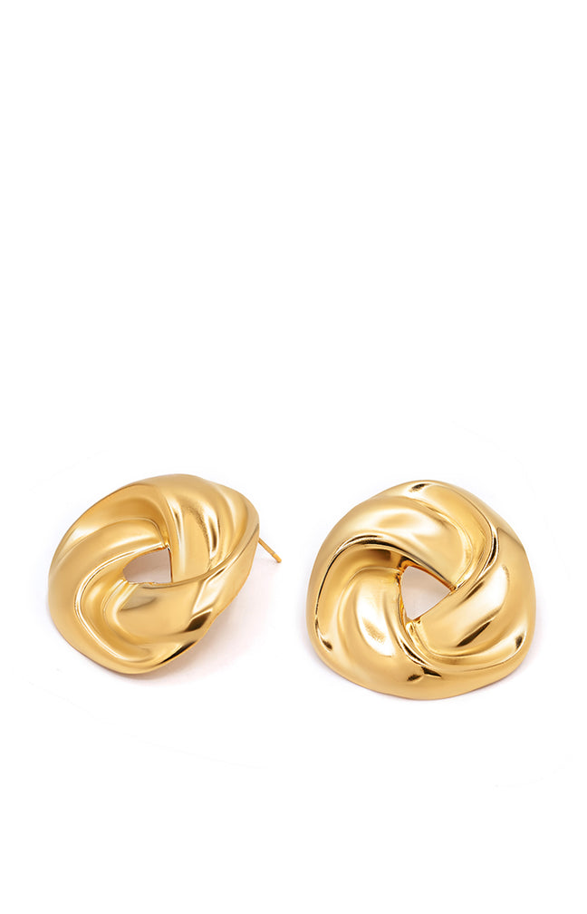 Boucles d'oreilles Orphée - Acier inoxydable - Doré