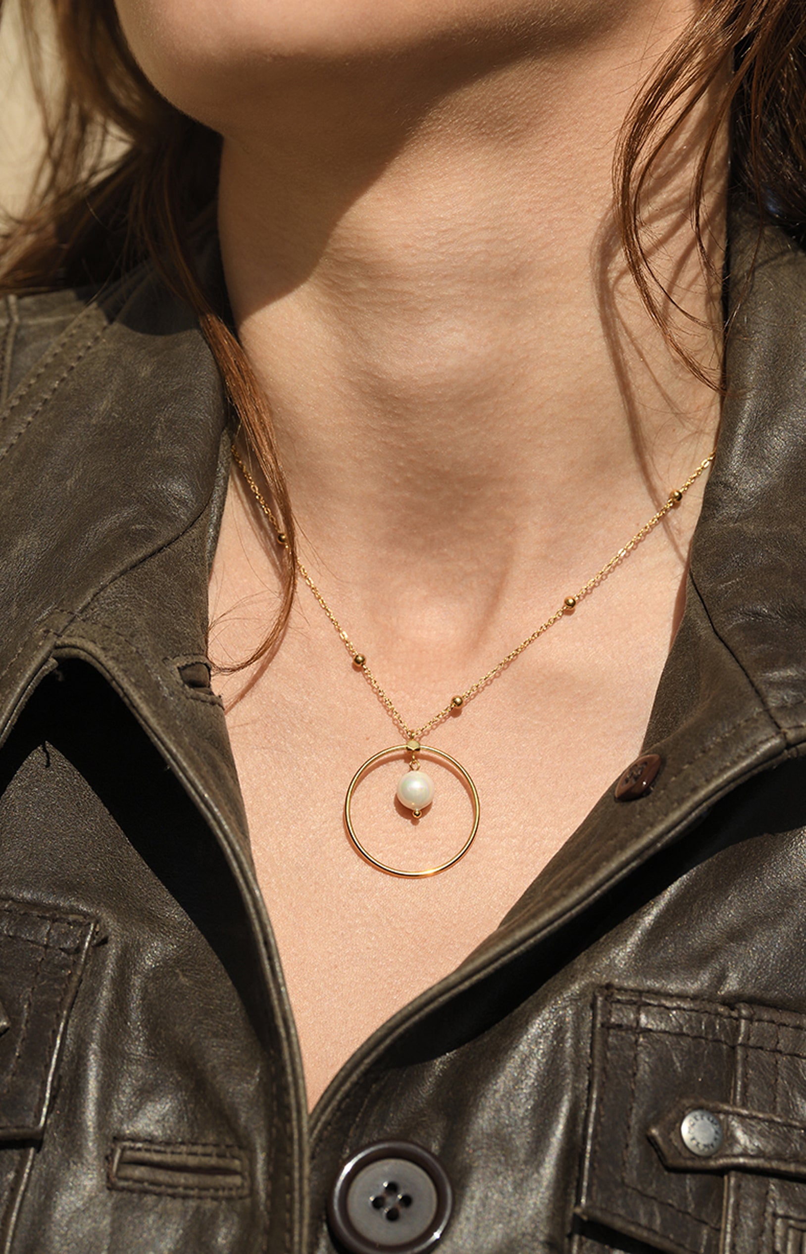Collier Inès - Acier inoxydable - Doré