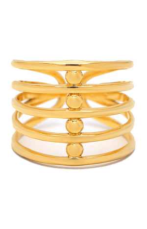 Bague Ajustable Bérénice - Acier inoxydable - Doré