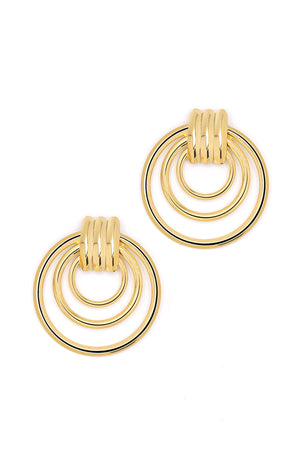Boucles d'oreilles Philoména - Acier inoxydable - Doré