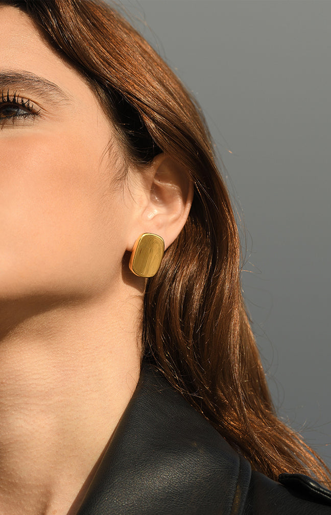 Boucles d'Oreilles Meline - Acier inoxydable - Doré