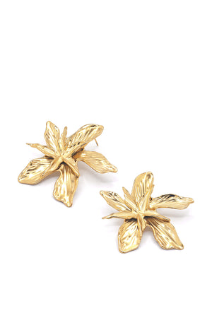 Boucles d'oreilles Isaure - Acier inoxydable - Doré