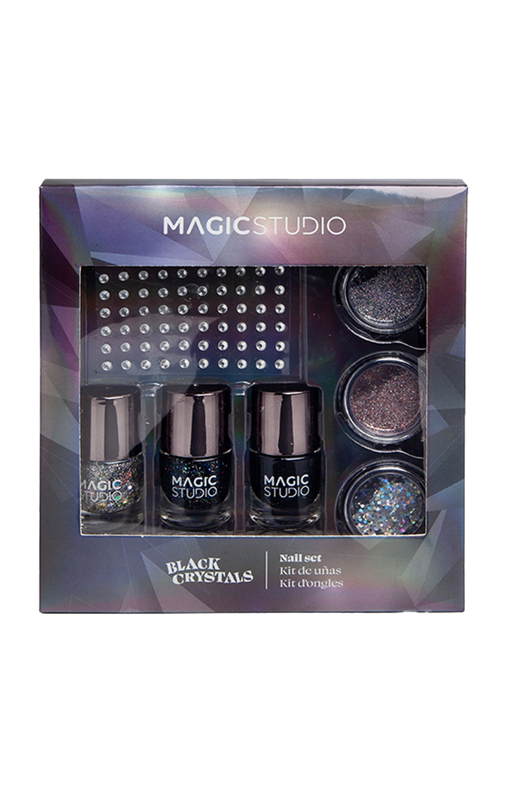 Kit nail art - Black Crystals - 7 produits