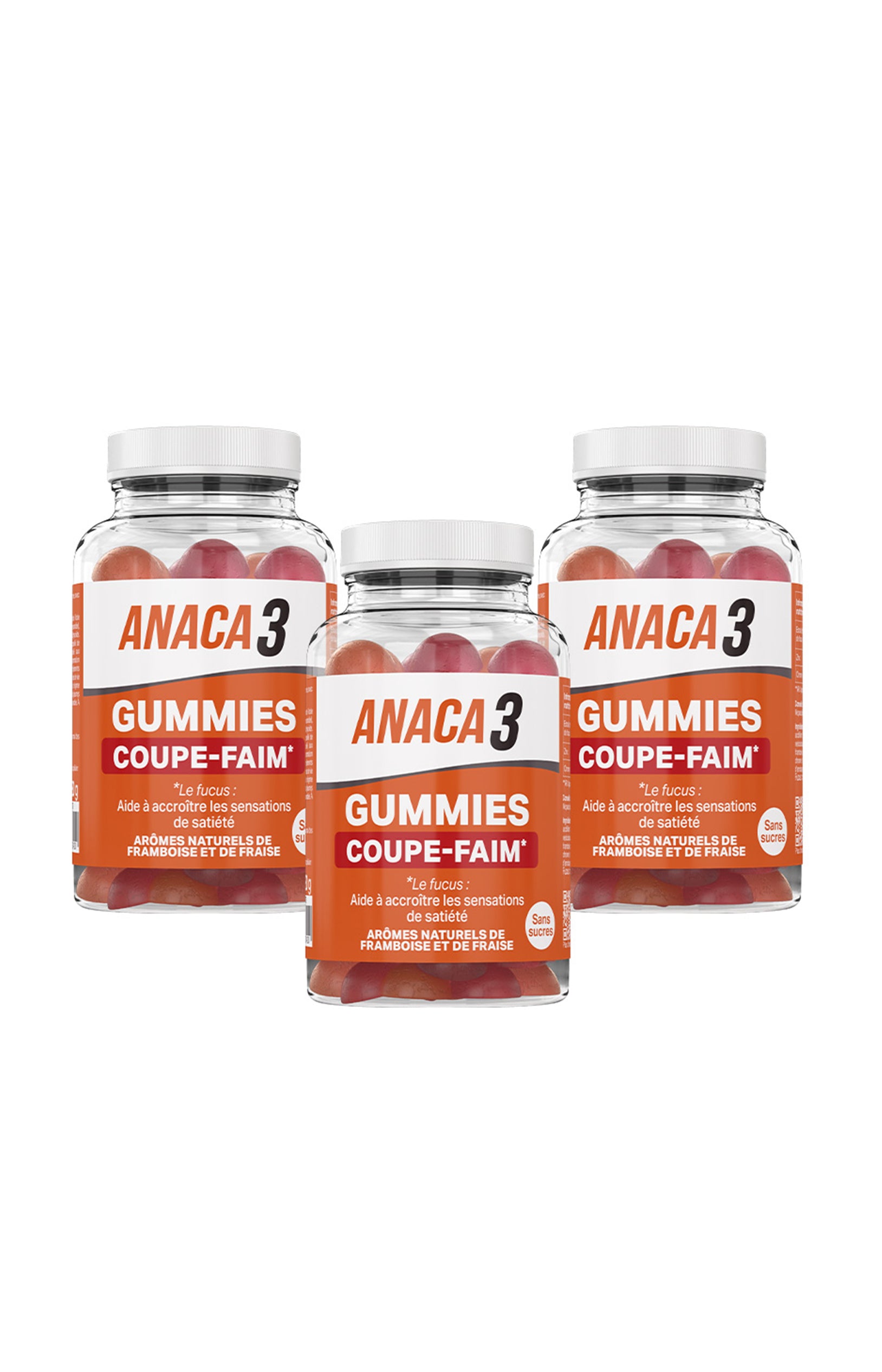 Gummies - Coupe faim - Fraise et framboise - Programme entre 21 & 45 jours
