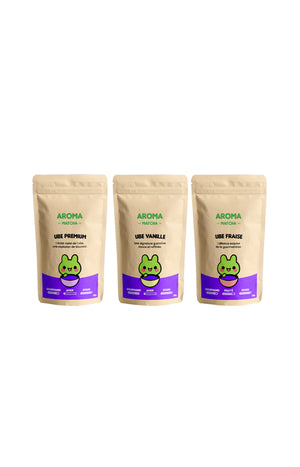 Pack découverte Ube - Premium, vanille & fraise - 3 x 30 g