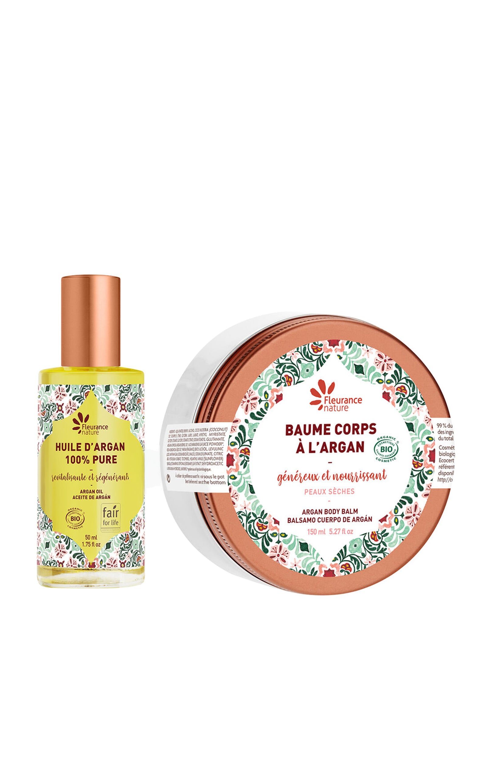 Huile & baume hydratant - Argan - Visage & corps